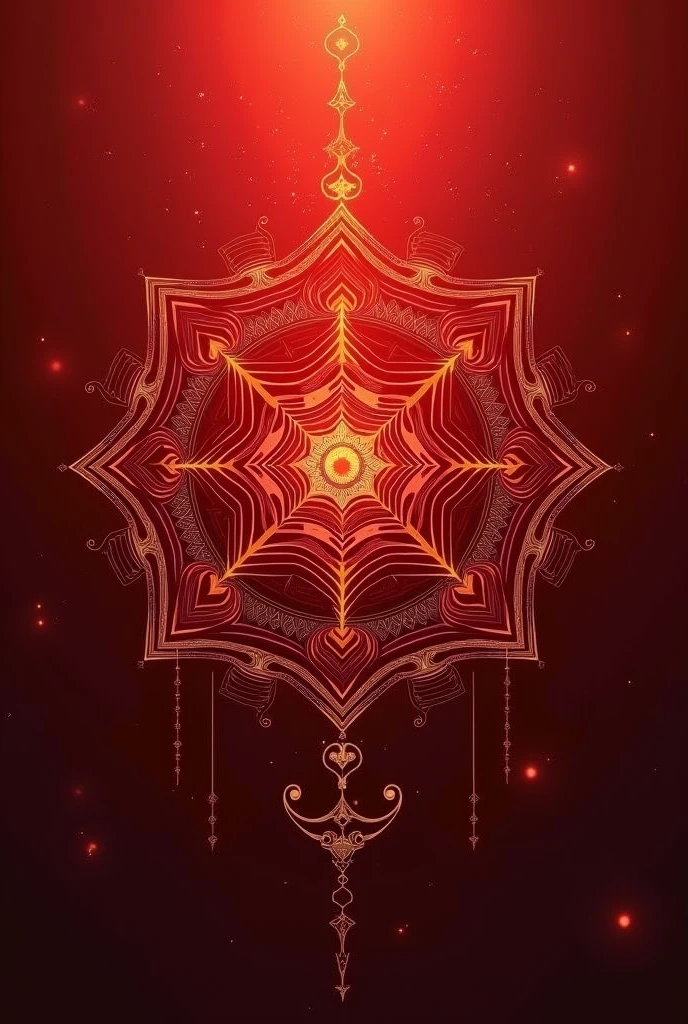 Red Mandala (First Chakra - Root)
Squares and triangles pointing downwards predominate.