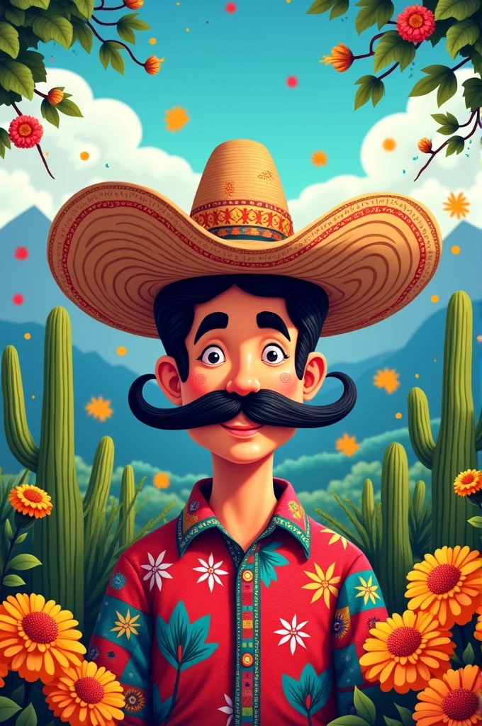 Chile with a Mexican face and mustache