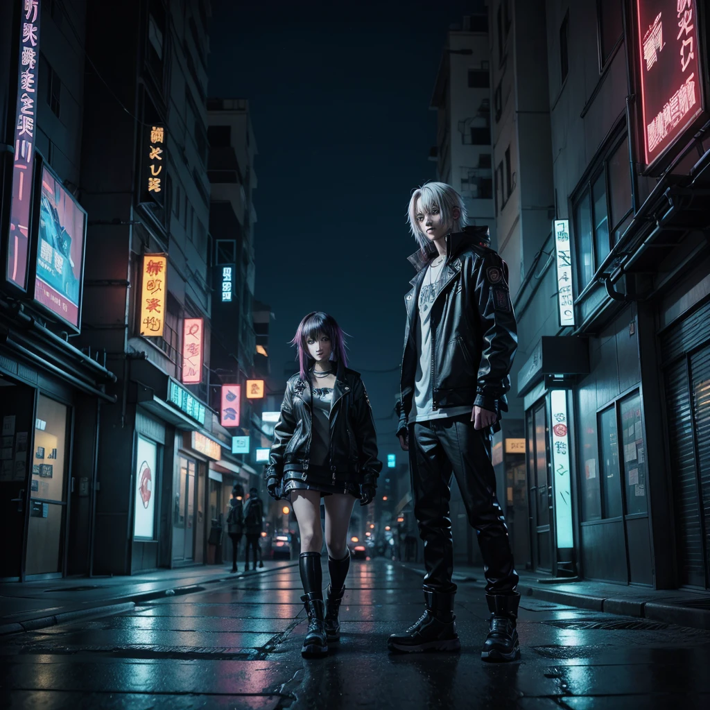 anime scene of two people in a city with a robot, digital cyberpunk anime art, anime ciberpunk art, cyberpunk anime girl mecha, cyberpunk anime art, modern cyberpunk anime, digital cyberpunk - anime art, anime mecha aesthetics, 坏蛋动漫8 K, best 4k konachan anime wallpaper, aesthetic lock, anime ciberpunk, 4K anime-style