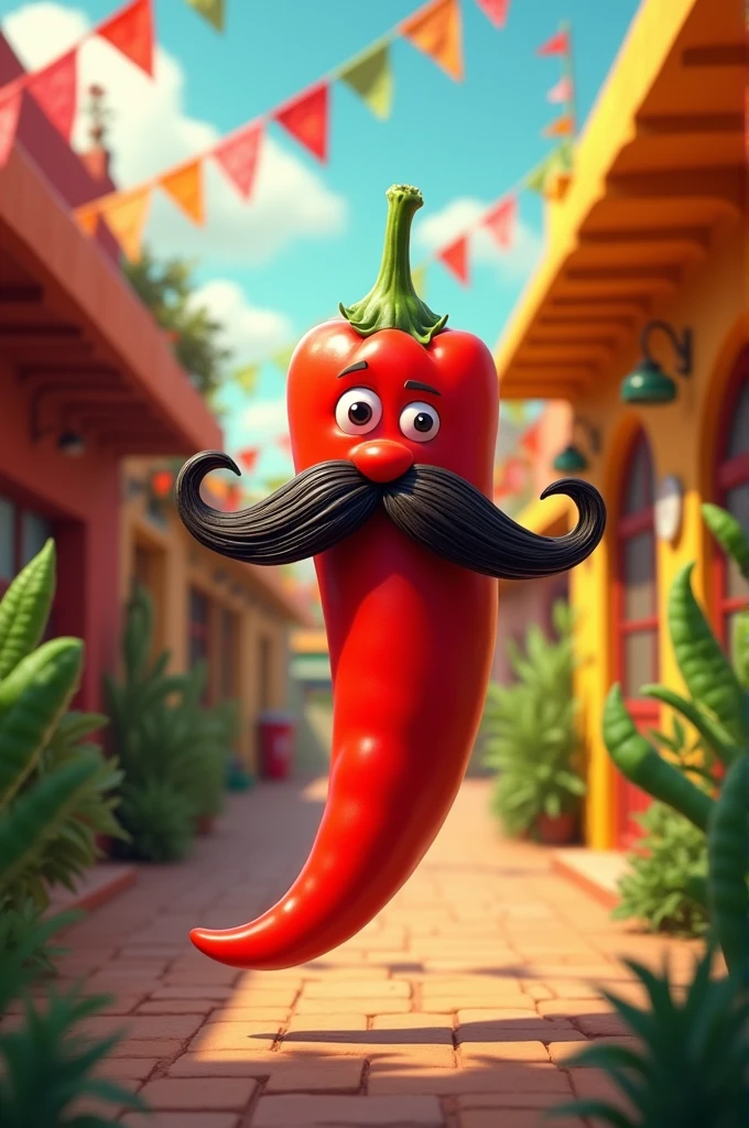 Chile with Mexican mustache