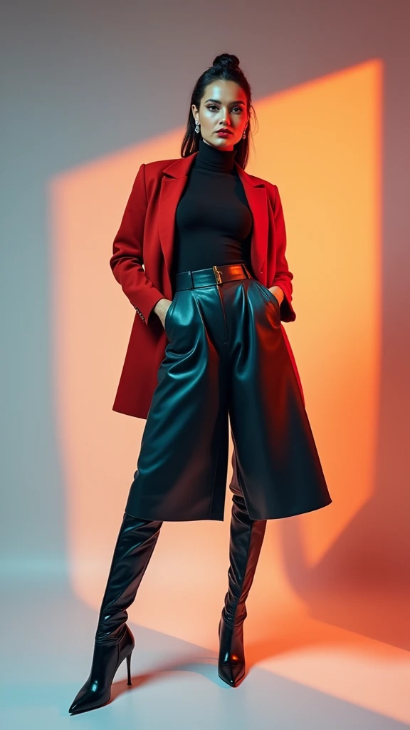Fashion magazine poster,A beautiful woman,Photography Lighting,Style text write SEAART
