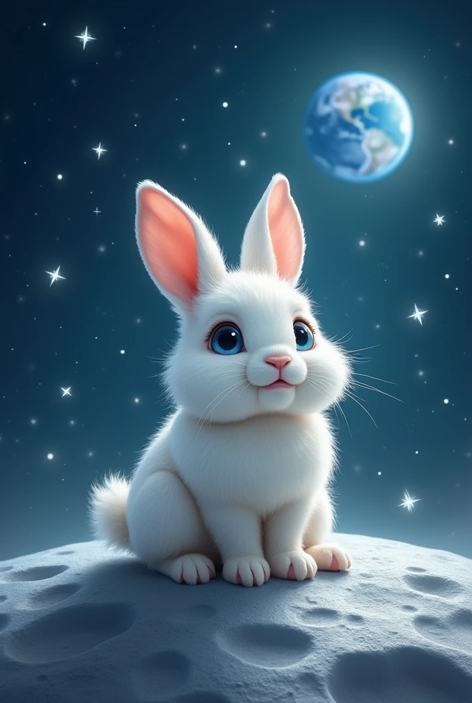 "rabbit on moon
