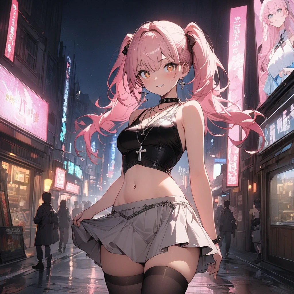 Two large breasts,Black stockings,Barefoot,wet from rain,frontage,binding,Be red in the face,Raised sexy,With a boy on the street