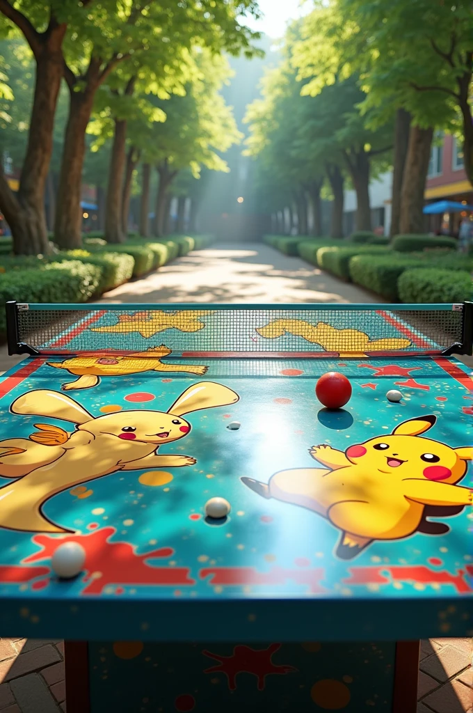 Ping pong table pokemon style