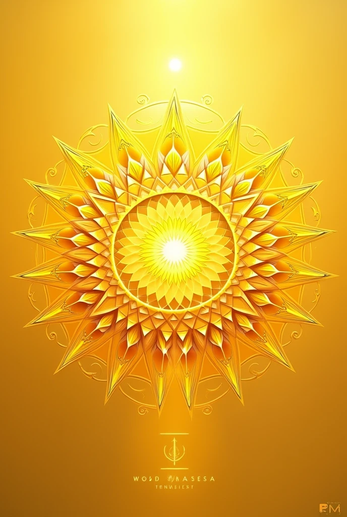 Yellow Mandala (Third Chakra - Solar Plexus)
Triangles and radial shapes, representing personal power and self-expression.