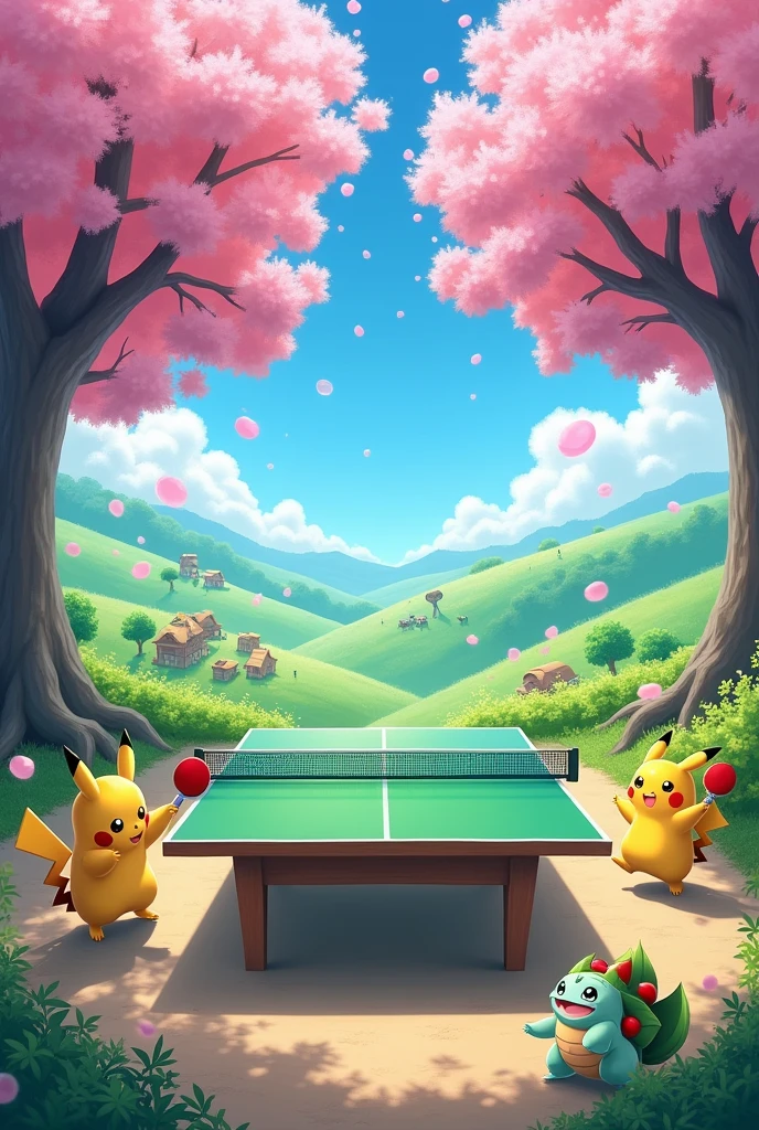 Ping pong table pokemon style