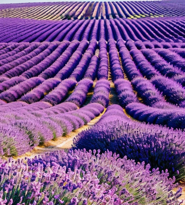 Beautiful lavender fields as far as the eye can see lilac Light color Delicate Light