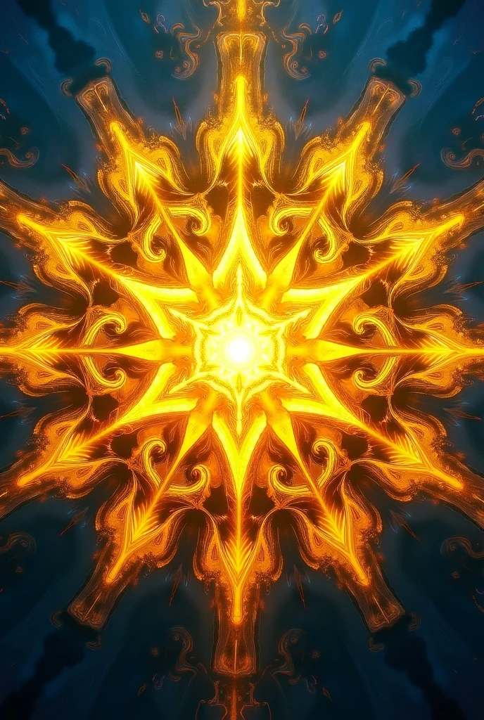 Yellow Mandala (Third Chakra - Solar Plexus)
Triangles and radial shapes