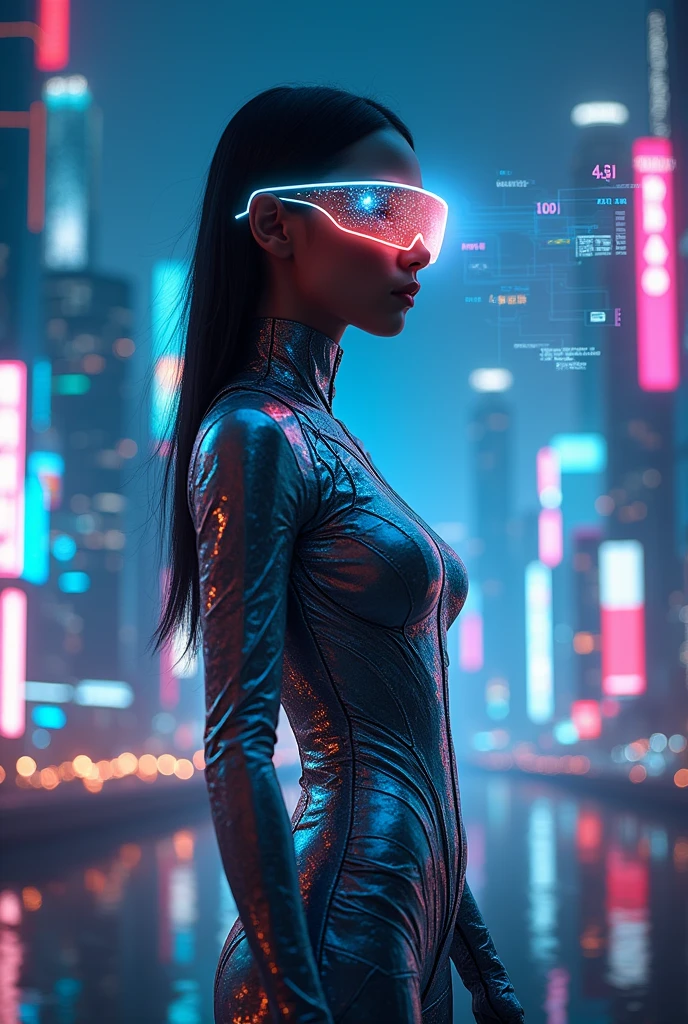The images seen in the glasses are programmed data, just like in a telephone.