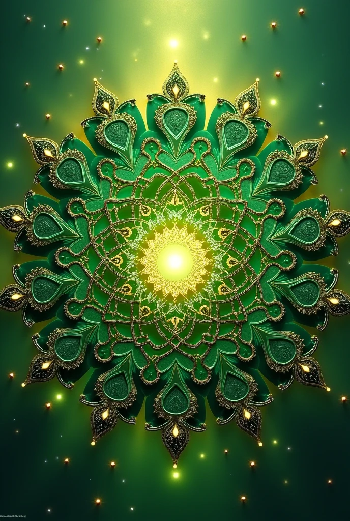 Green Mandala (Fourth Chakra - Heart)
circles, spirals and symmetrical shapes, that symbolize balance and harmony.