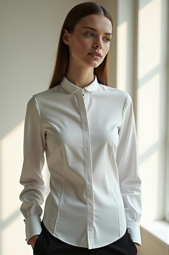 Long-sleeved shirt with temperature control, only shirt