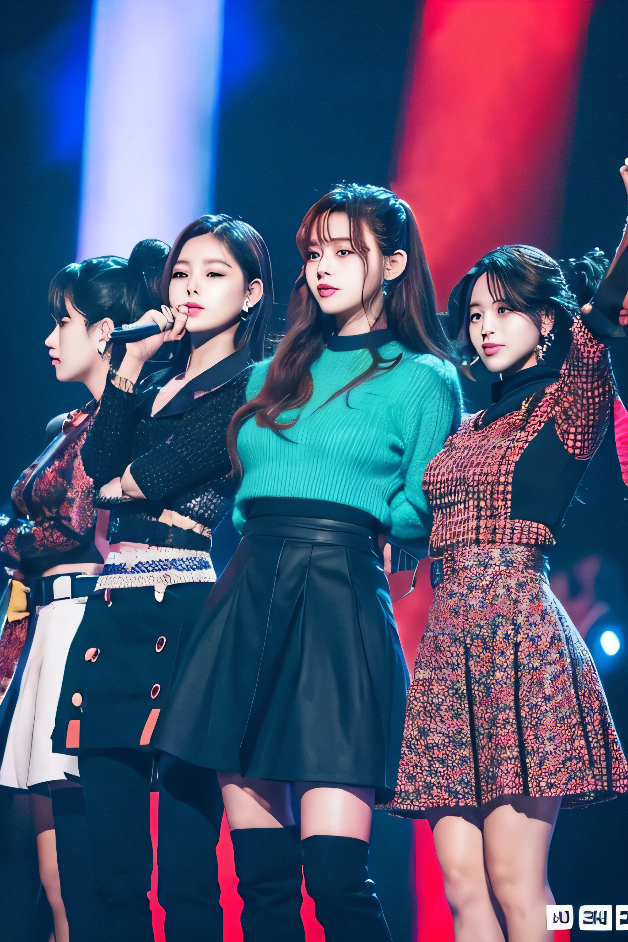 4 kpop idols with korean fashion in seoul concert and named Unity4