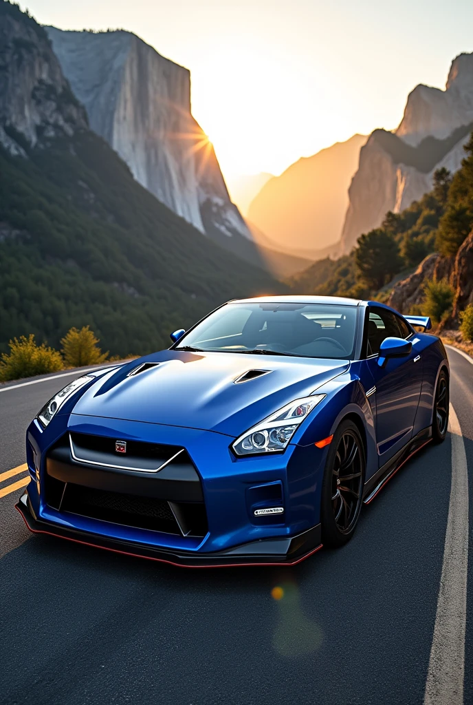 Nissan GTR r35 azul 