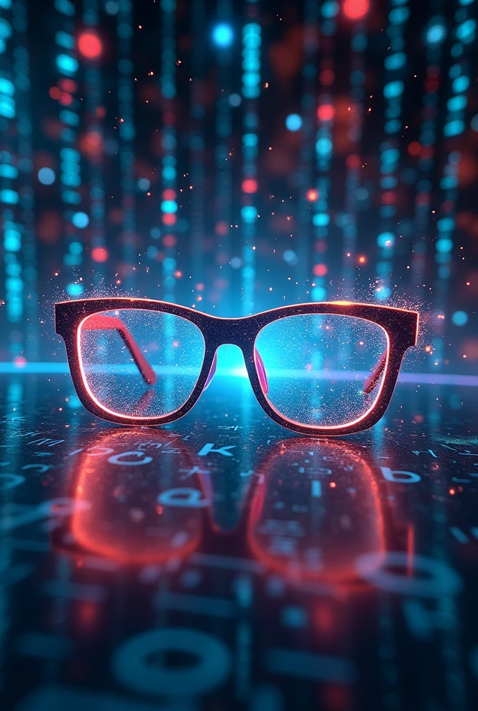 The images seen in the glasses are programmed data, just like in a telephone. reflected in the multiplication table