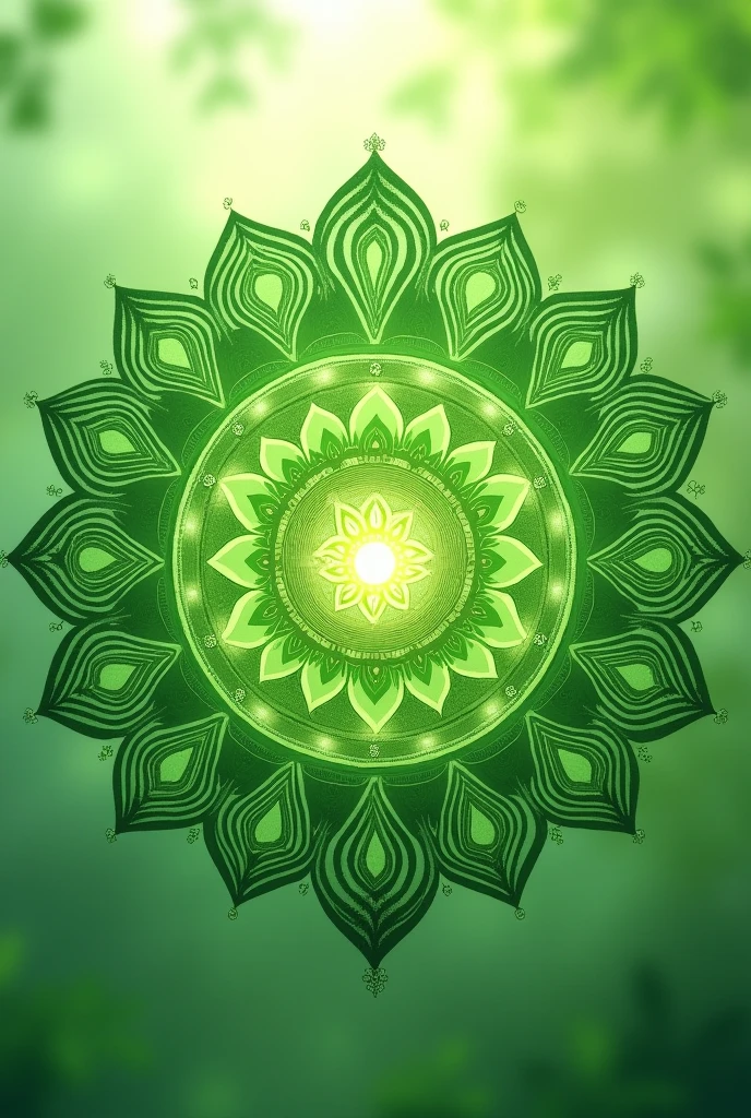 Green Mandala (Fourth Chakra - Heart)
circles, spirals and symmetrical shapes



