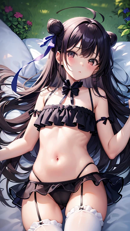 Highest quality, 6 year old female, Flat Chest, whole body, Frame from head to toe, Hata, Thin thighs, Bloomers, bend over, Buttを見せる( Butt), Outdoor, cute girl, cute , String panties,Put your finger on your panties、Stick out、Angelic, Thin fabric, See through, God's Rays, Fluffy Clouds, Colorful flower garden, Mysterious eyes of the starry sky,Deep starry sky,Mysterious,unknown,Movie atmosphere,negative dark mode,Fantastic,Spectacle,Dream of Looking Up at the Infinite Universe,Infinite galaxies,A supernova attacked by a dangerous black hole,Planktonic nebulae、Ominous atmosphere、negative dark mode、The atmosphere of the Matrix、Rotating numeric codes、abyss,Stairs to the sky Flash photography, High chroma