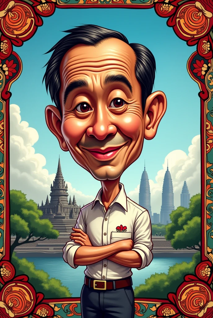 Joko widodo, the presiden of indonesian caricatura