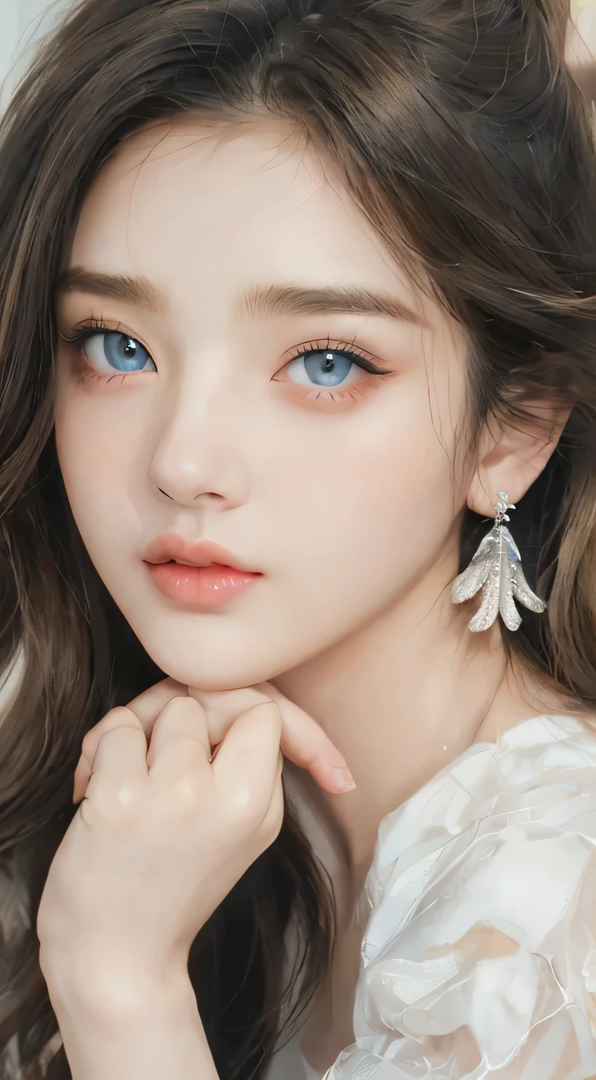 Beautiful girl and beautiful eyes. High quality 