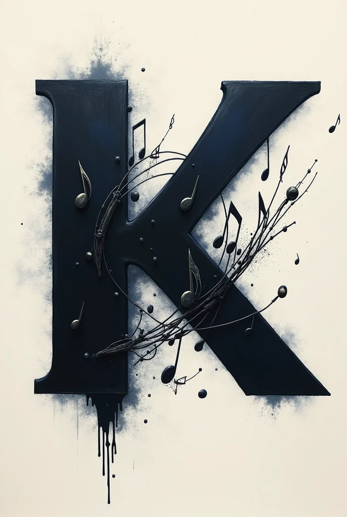 Crate a logo for "Music" word and black more darker aura logo like kanye