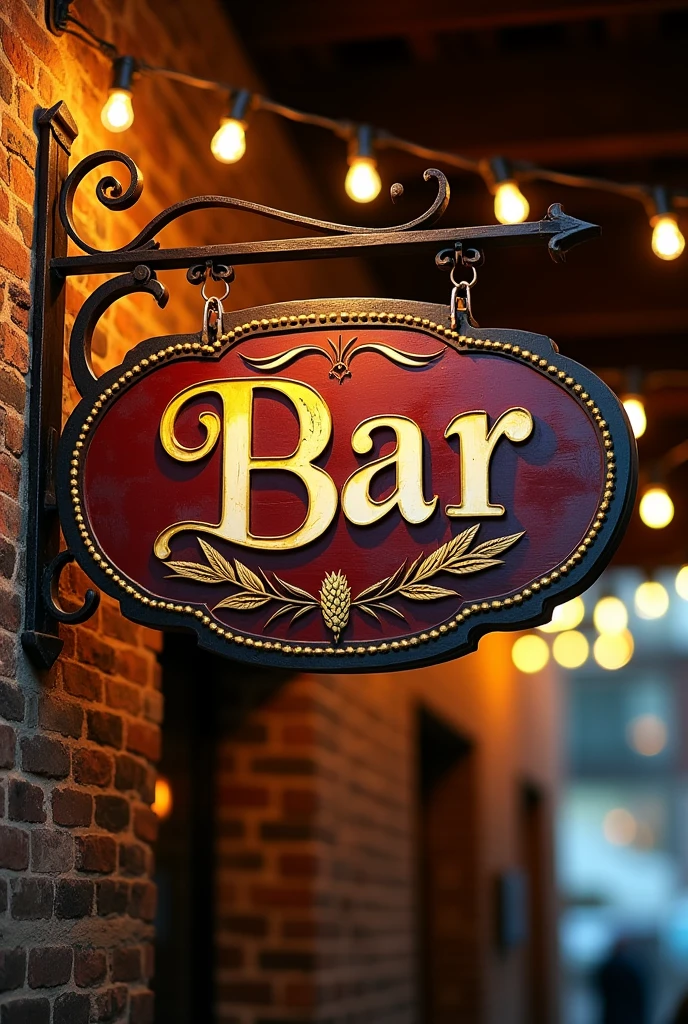 Letrero vintage de bar