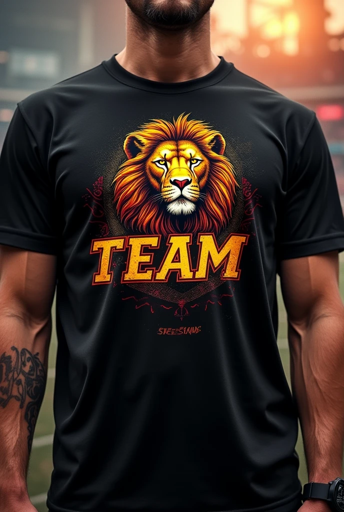 Black Team Shirt with Team Name Review. With Lion of Judah printed on the shirt.