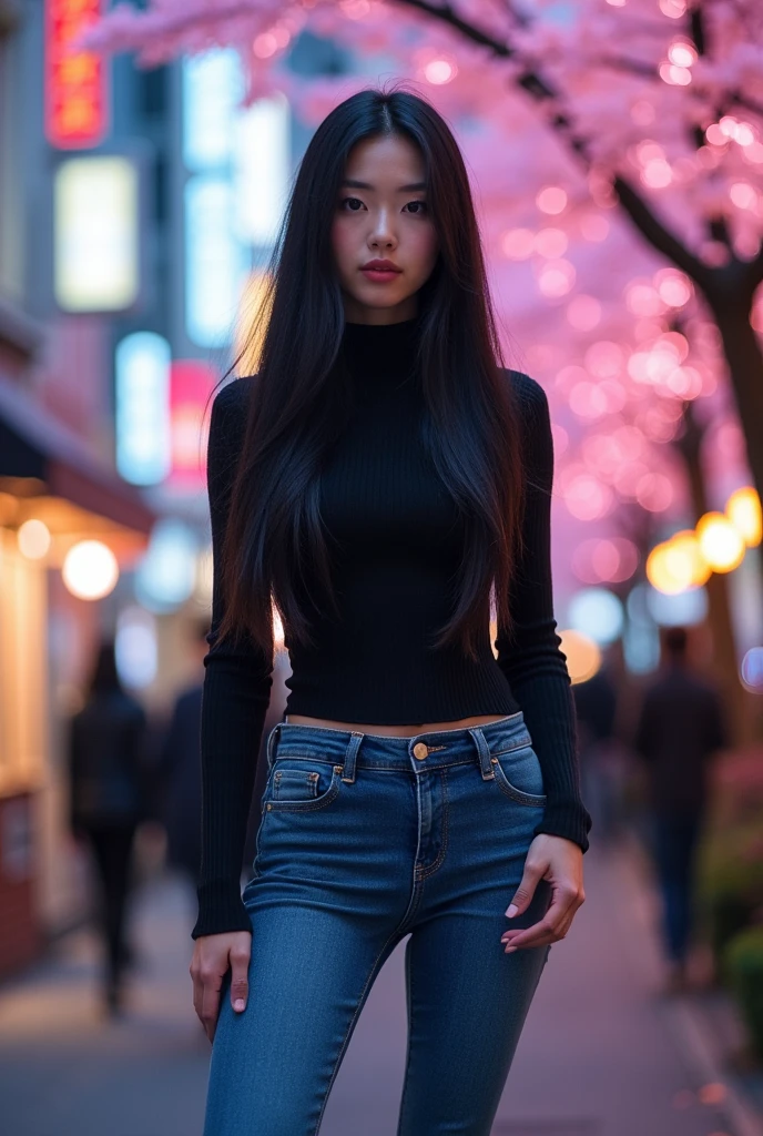 I wore tight jeans、Slender beauty、Japanese