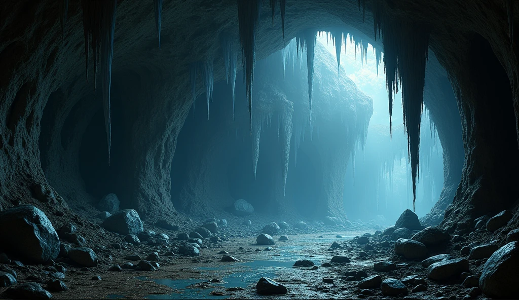 dark cave inside