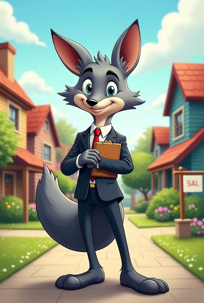 Coyote color gris, that sells houses