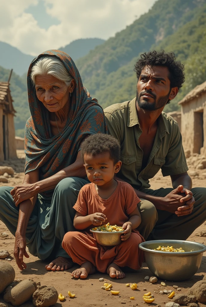 Image representing food insecurity in countries around the world with real people