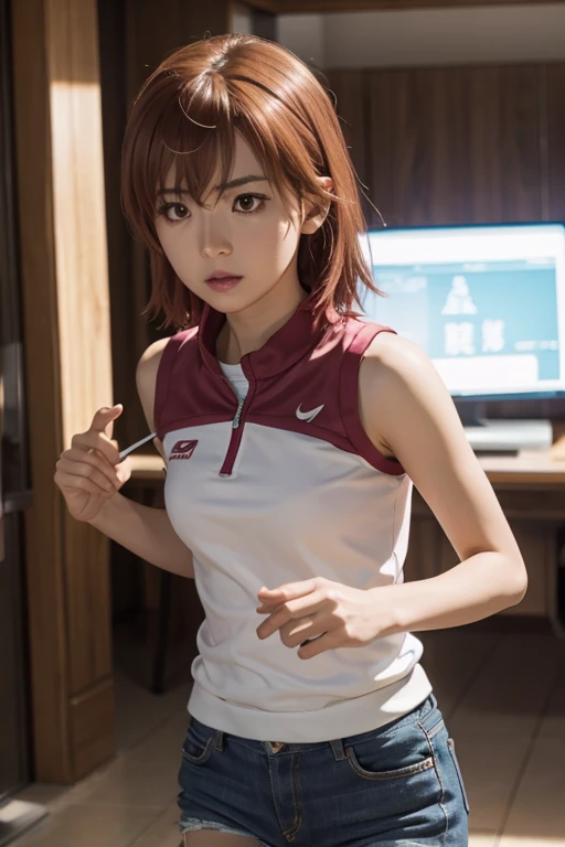 Riko Aida from Kuroko's Basketball, uplift miniskirt, show pussy