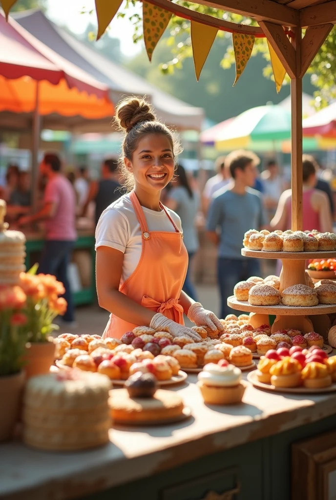 a cake sales stand