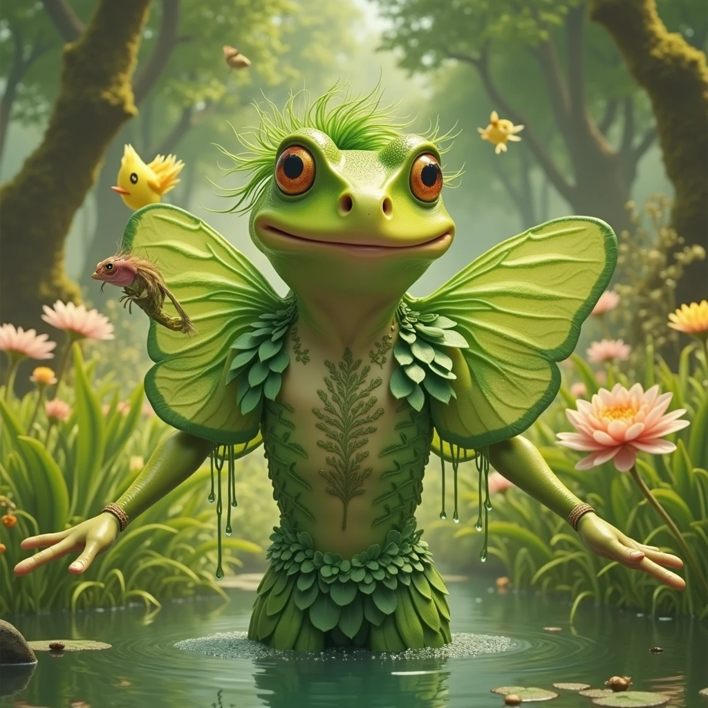 Frog becomes a person
