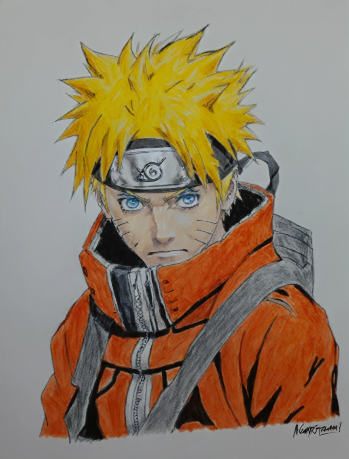 a drawing of a man with a yellow hair and a red jacket, naruto uzumaki, naruto artstyle, joker as naruto, high quality colored sketch, an anime drawing, pain from naruto, from naruto, anime drawing, anime style character, anime style drawing, anime character portrait, anime character, joker looks like naruto, trending anime art, vibrant fan art