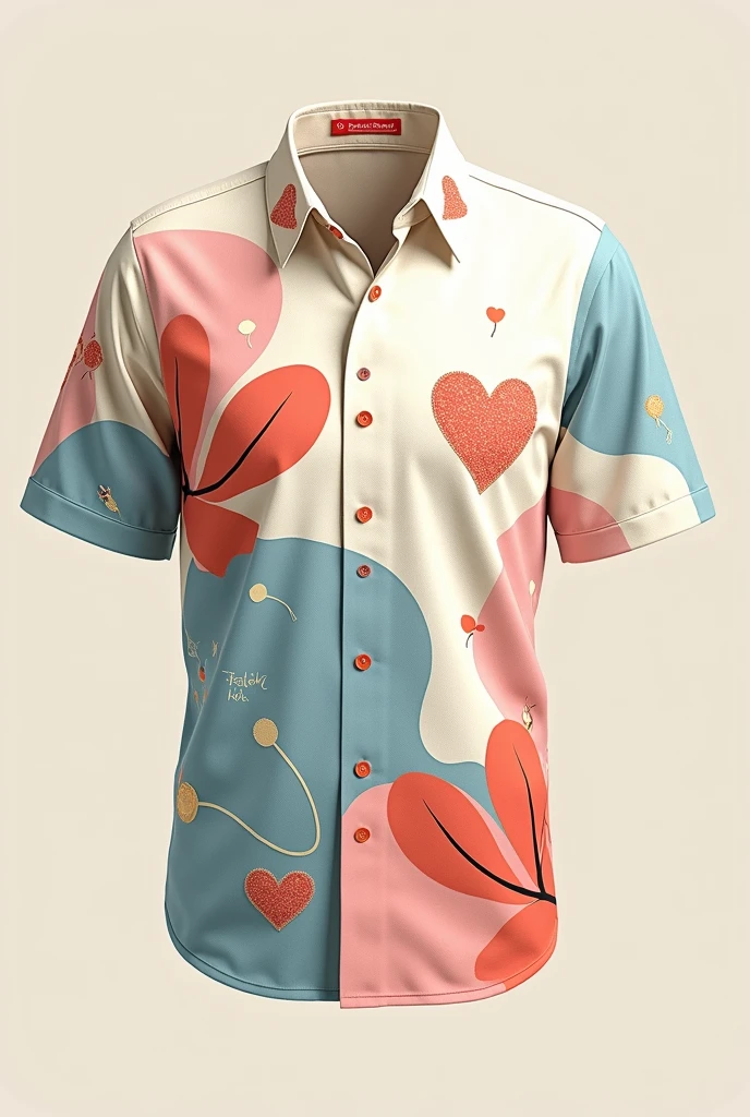 1. **Main Concept**
**Main Theme**: "**Health & Thai Style Care**"
**Conveys Thai identity through unique symbols and patterns**
**Use warm colors that evoke feelings of love and care**
**2**. Patterns and graphics, health symbols: **Include symbols related to health such as heart shapes**, **Symbol of Healthcare** (**It could be an open hand to symbolize care**)
**Creative Elements**: **Use graphics that are striking and contemporary in appearance, such as flowing lines or use a design that appears sleek and uncomplicated**
**3**. ## Color Tone
**Main Color**: Use warm colors such as white, pink, light blue, and cream to create a warm and friendly feeling. 4.. **Fabric & Printing Techniques**
**Fabric**: **Choose comfortable and high-quality fabrics such as 100% cotton**% Or fabric with good ventilation properties to increase comfort when wearing it as a polo shirt with printing technique.: **Use modern printing techniques such as silkscreen printing or digital printing for clarity and durability**
**5**. **Text**
**Main Text**: **Use text that conveys care and love, such as “Good health is true love” or “Care starts with the heart”**
**Arrangement**: Place the text in a prominent position that matches the graphic design, such as the left chest area. 6. **Additional Details**
**Decoration**: **Add small details such as a collar with embroidered patterns or a label with a special message to enhance the special feeling**
**Usage**: **Design the shirt to be used for various occasions, both in daily life and formal events**