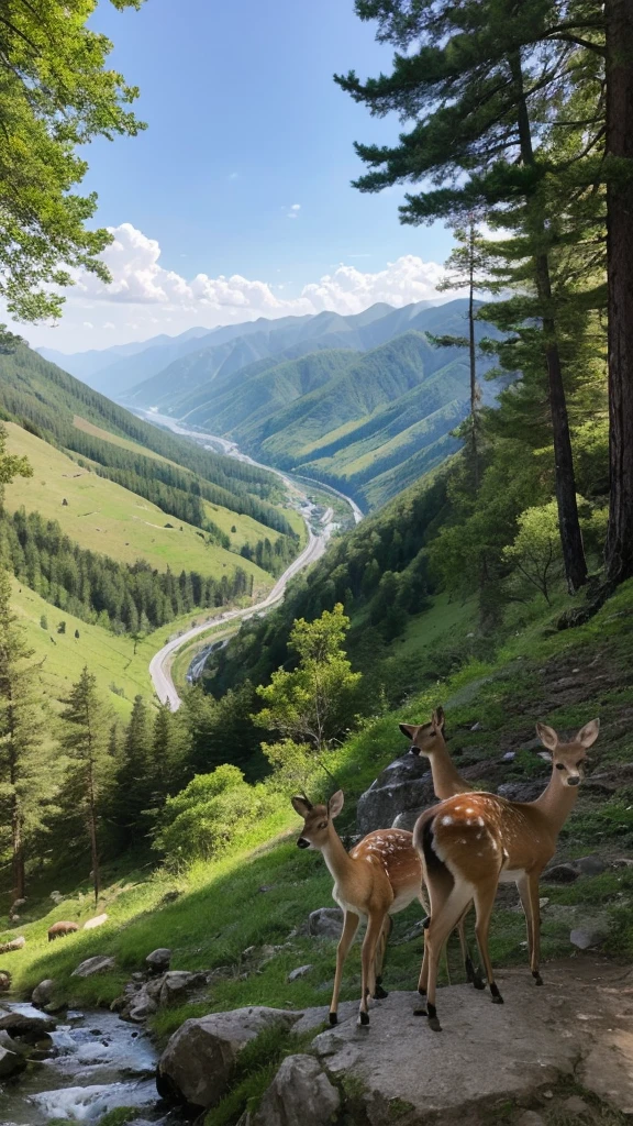 Deep in the mountains and valleys々In the valley where、Two deer appeared。(victory and defeat）