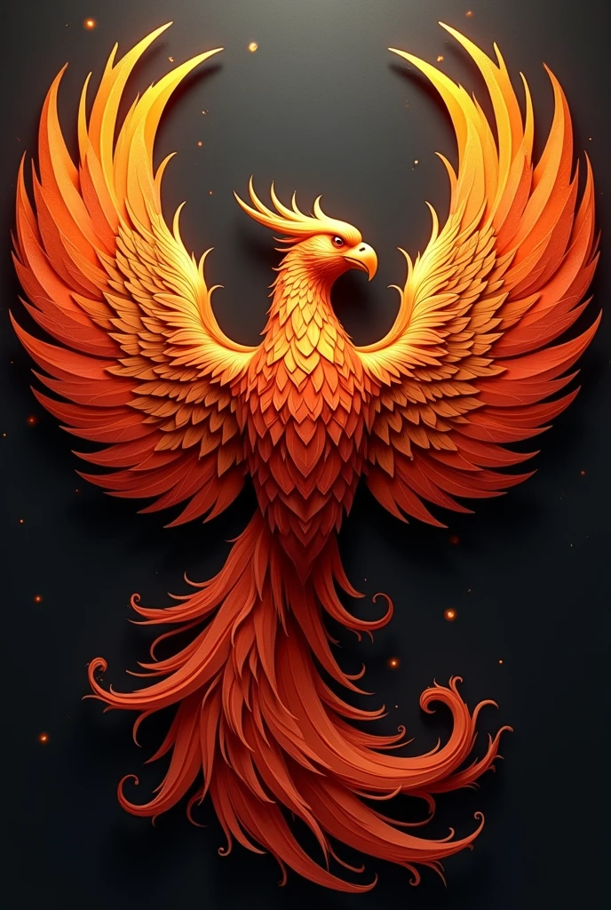 phoenix spreads its wings 
The color creates a feeling of majesty and strength
Cool, suitable for a class logo