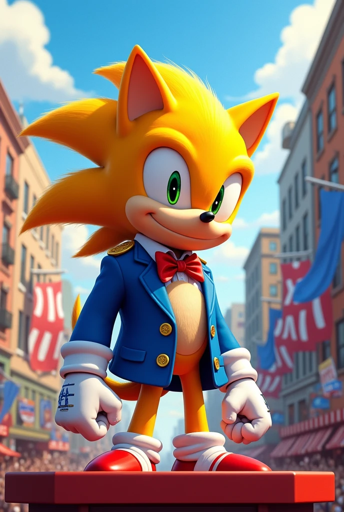 Yellow Sonic in politics at 15