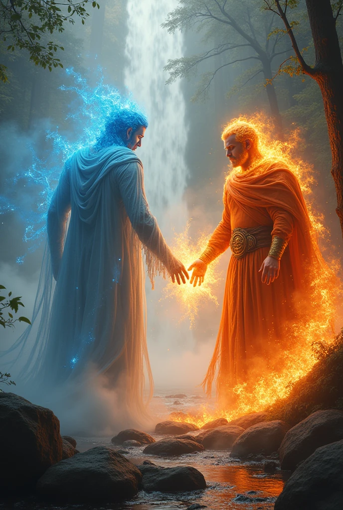 The same (The Guardian of Water): Controls water in all its forms and can create torrents or dense fogs.
vulcan (The Master of Fire): With the ability to control fire, can create destructive or defensive flames.