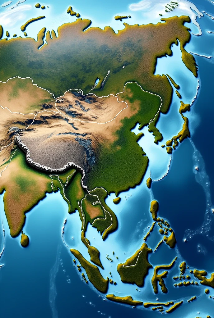 Give me the oro-hydrography of Asia