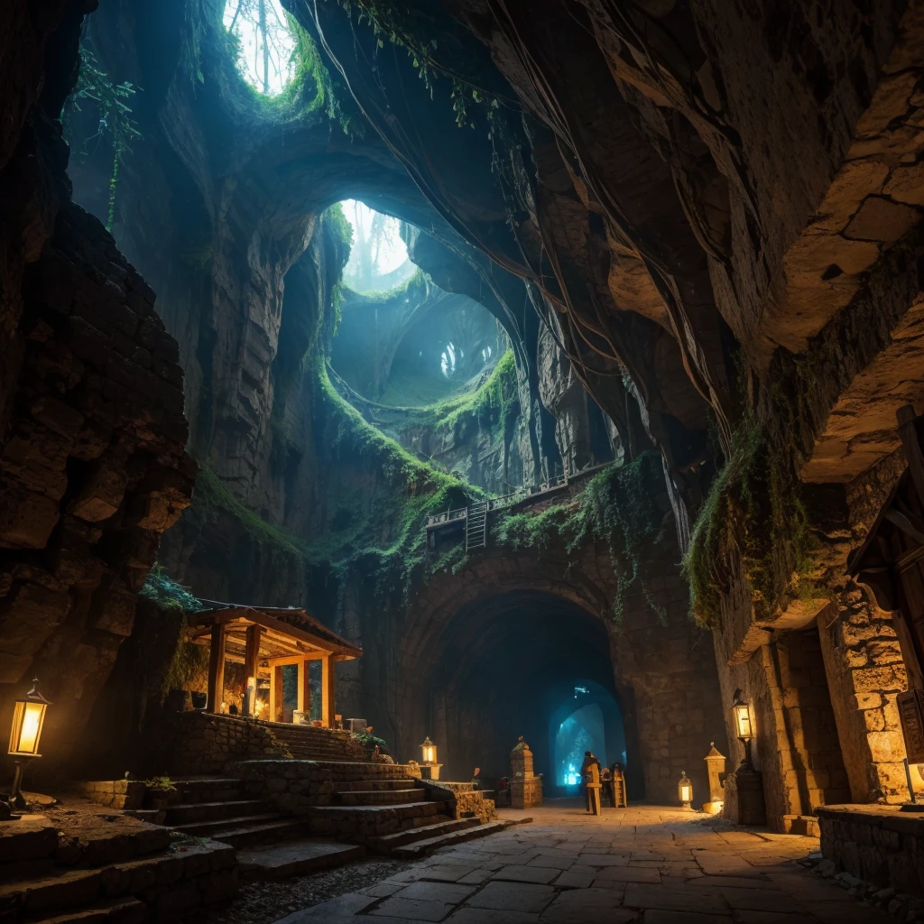 Underground City In Hidden Of Mountain, Elves City