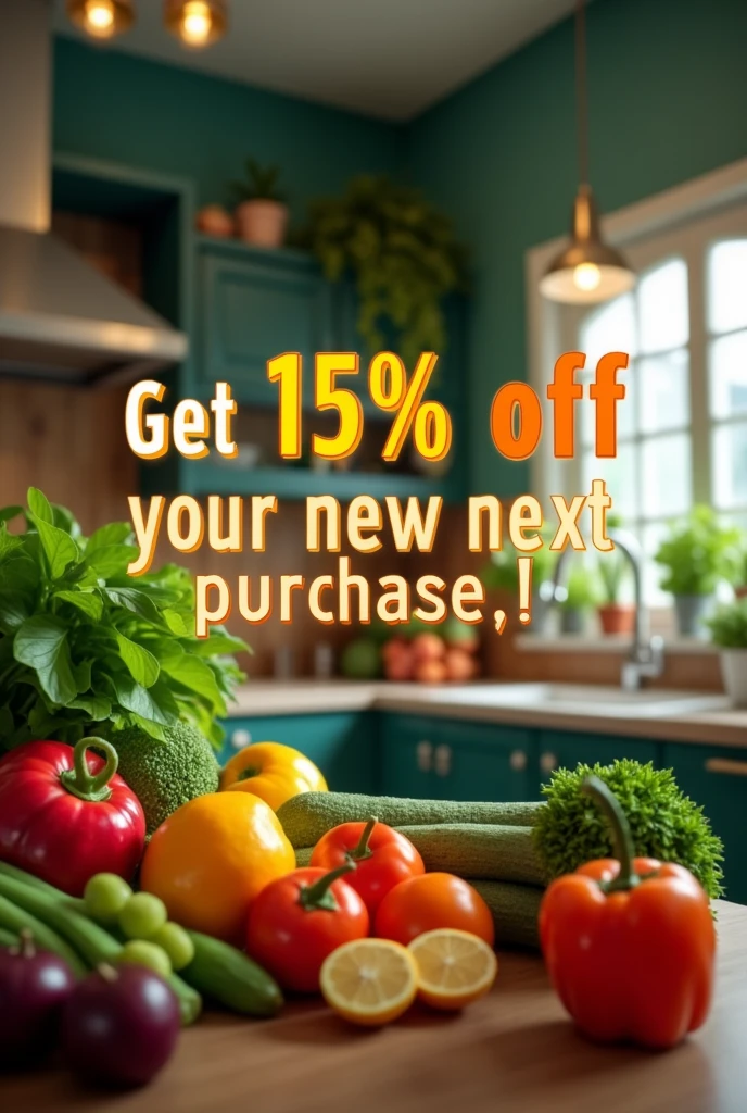 I need an Amazon Fresh ad, a promotional message appears on the screen "get a 15% off your next purchase and earn rewards for referring friends"
Please put the text and the logo