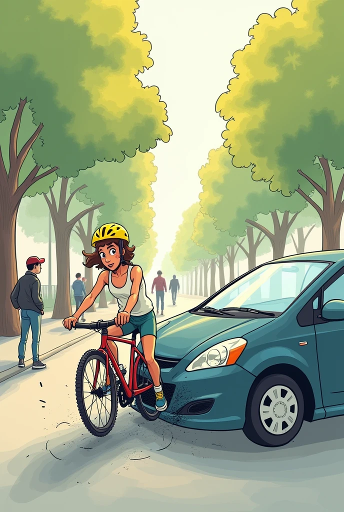 Simple illustrations Bicycle Accident theft