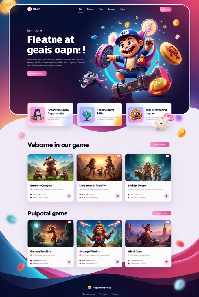 Simple and beautiful gaming site