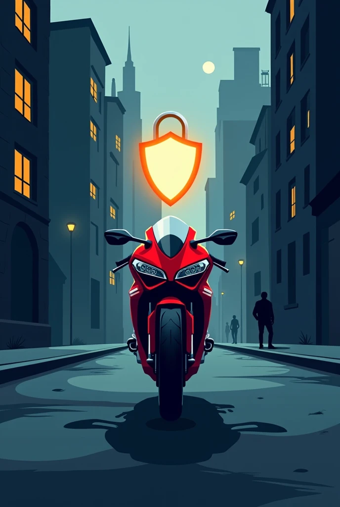 Simple illustrations Motorcycle Insurance theft