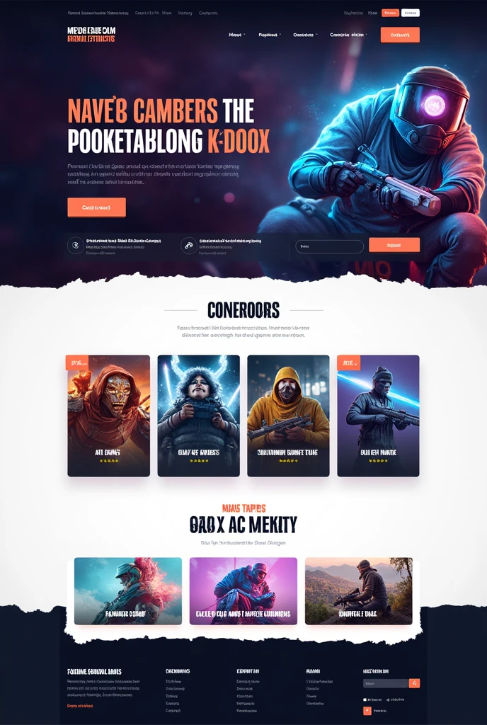 Simple and beautiful gaming website with your own custom logo