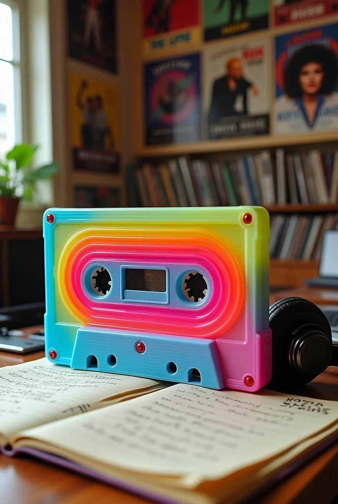 Colored cassette tape 
