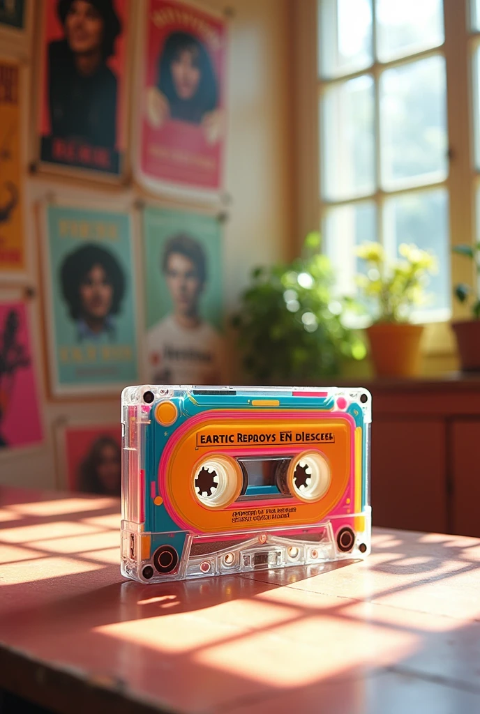 Colored cassette tape 
