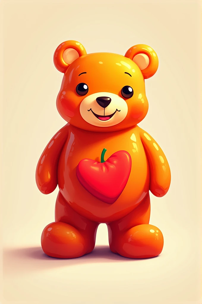 Create a creative and simple logo for a spicy gummy bear business. 