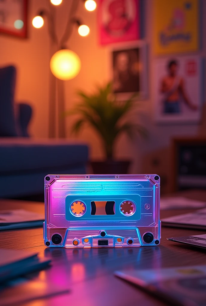 Colored cassette tape 
