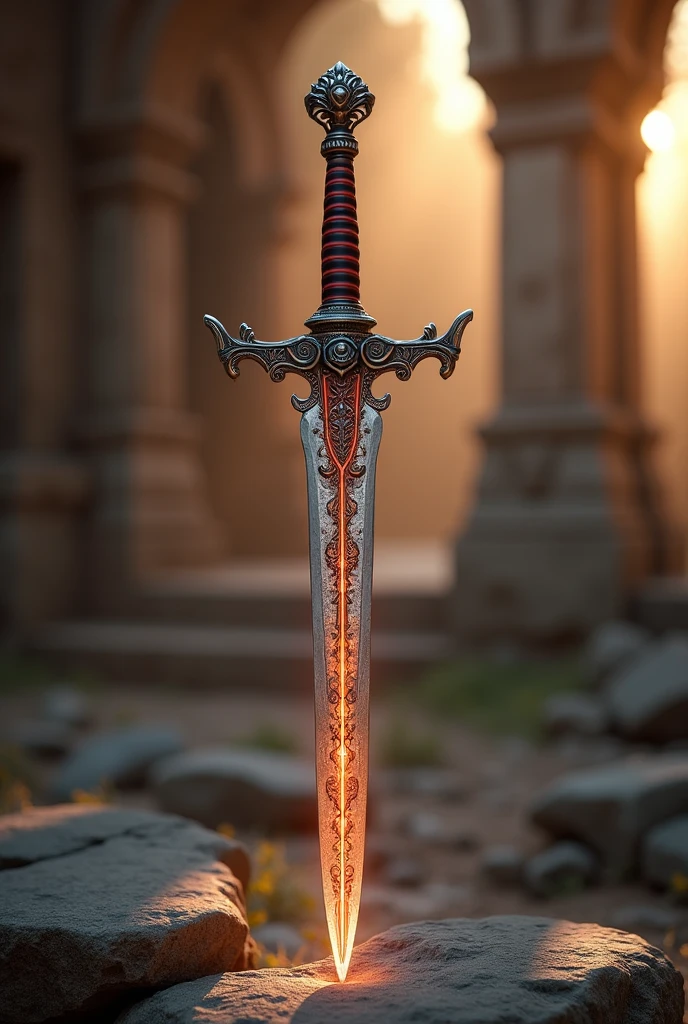(masterpiece), (Highest quality), (Super detailed),Item Design、(Supply sword with black and red decorative scabbard)、